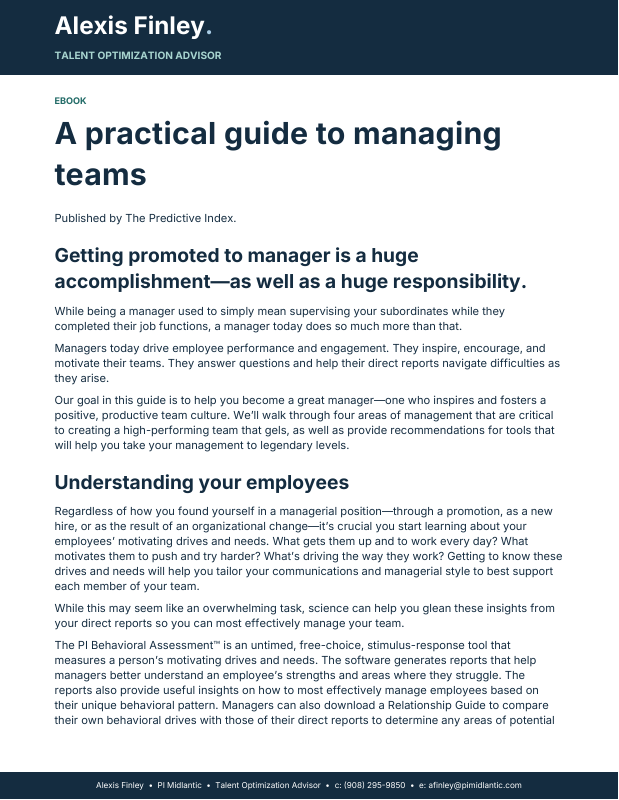 Cover preview: A Practical Guide to Managing Teams
