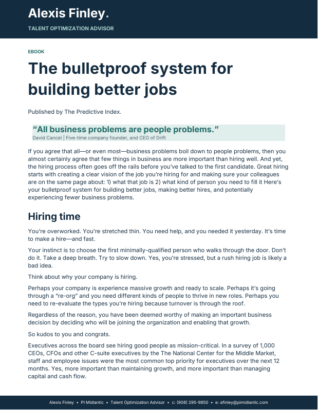 Cover preview: The Bulletproof System for Building Better Jobs