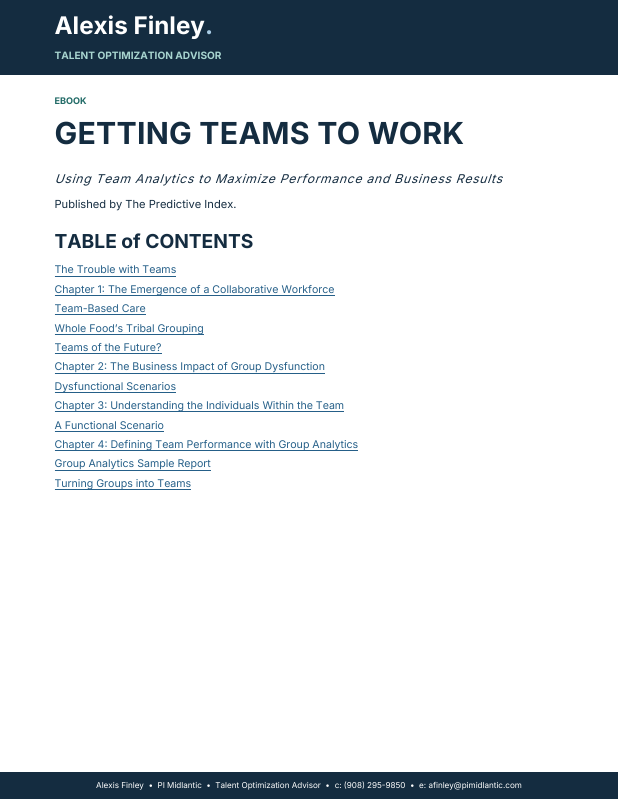 Cover preview: Getting Teams to Work