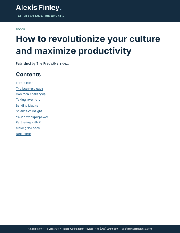 Cover preview: How to Revolutionize Your Culture and Maximize Productivity