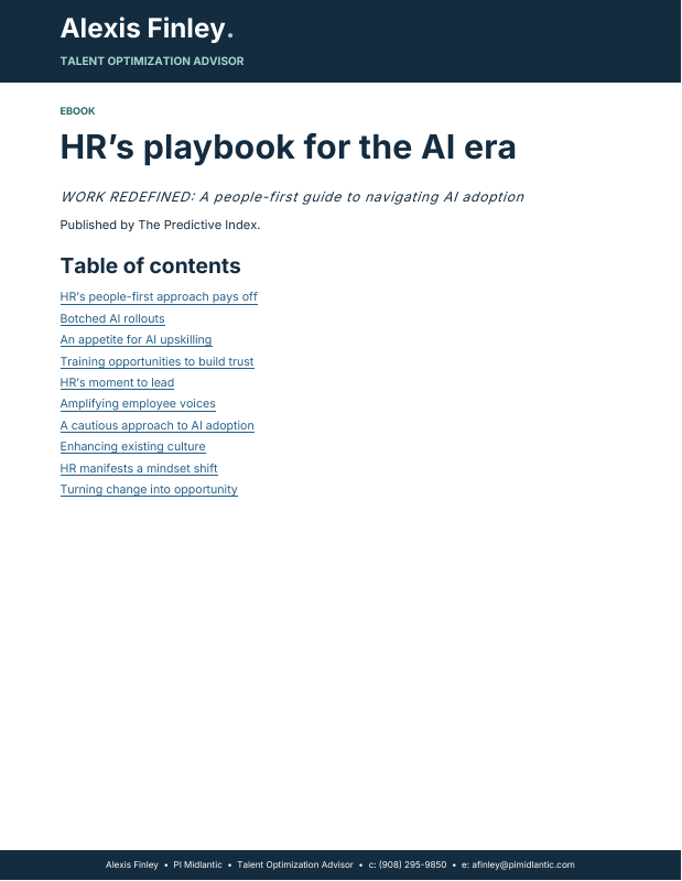 Cover preview: HR’s Playbook for the AI Era