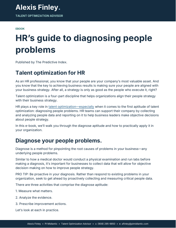 Cover preview: HR’s Guide to Diagnosing People Problems
