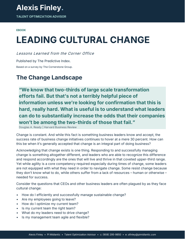 Cover preview: Leading Cultural Change