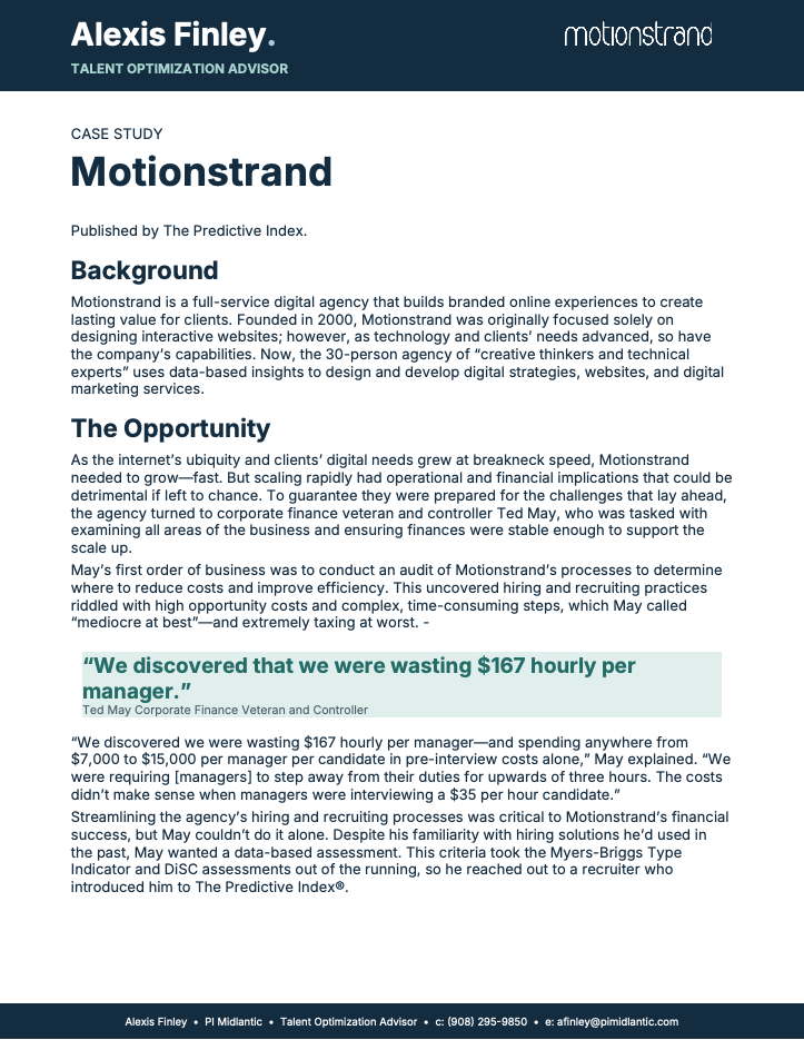 Motionstrand case study cover