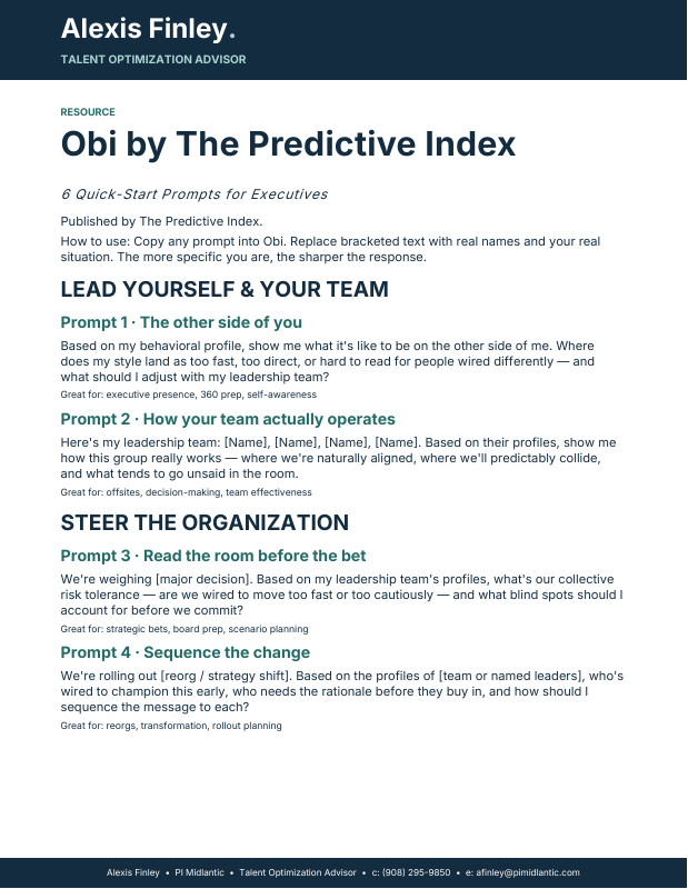 Cover preview: Obi: Executive Prompts