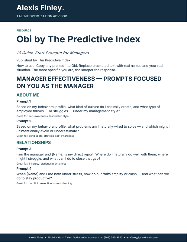 Cover preview: Obi: Manager Prompts