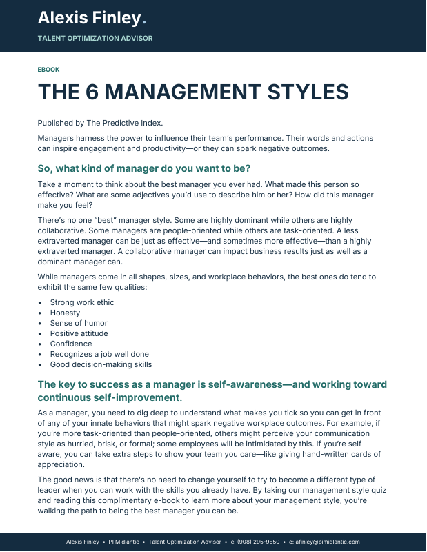 Cover preview: The 6 Management Styles