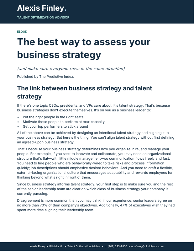 Cover preview: The Best Way to Assess Your Business Strategy