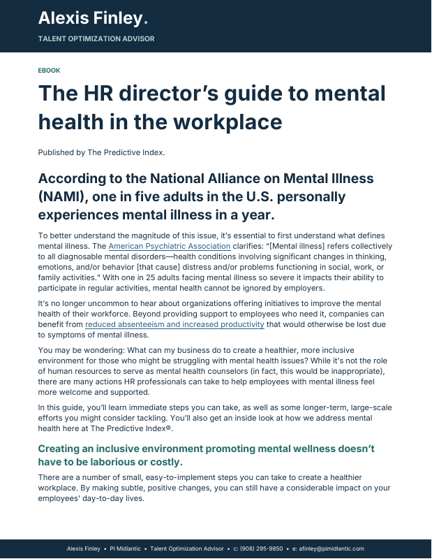 Cover preview: The HR Director’s Guide to Mental Health in the Workplace